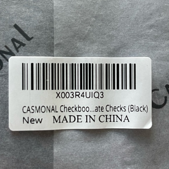 NEW still in wrapper CASMONAL Premium Leather Duplicate Checkbook cover, black - Picture 8 of 8